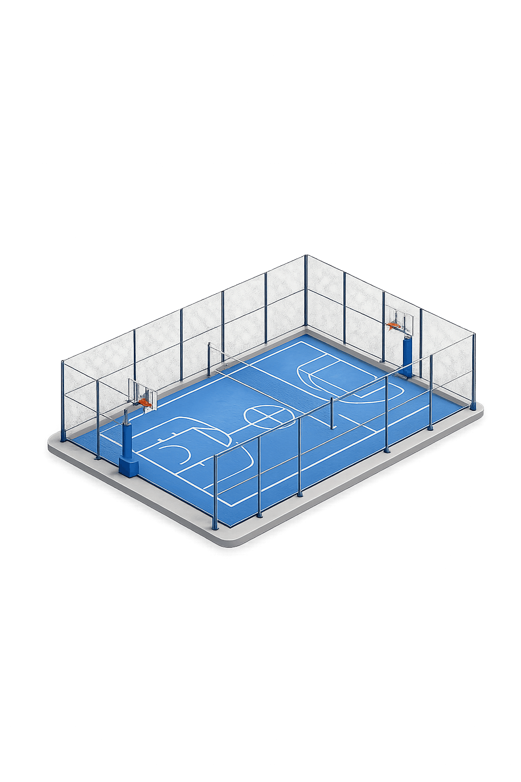 3D sports court illustration